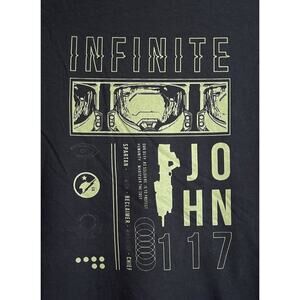Halo Infinite Master Chief Aesthetic Game T-Shirt XL Black ✨NEW✨ Gilden Heavy
